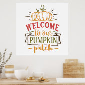 Autumn Pumpkin Patch Poster (Küche)