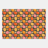 Autumn Pumpkin Pattern Black Geschenkpapier Set (Vorderseite 2)