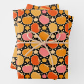 Autumn Pumpkin Pattern Black Geschenkpapier Set (Beispiel)