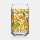 Autumn Pumpkin Pattern Can Glass for Fall Drinks Dosenglas (Rückseite)