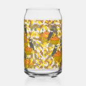 Autumn Pumpkin Pattern Can Glass for Fall Drinks Dosenglas (Links)