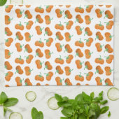 Autumn Pumpkin Pattern Fall Orange Green Geschirrtuch (Gefaltet)