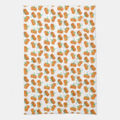 Autumn Pumpkin Pattern Fall Orange Green Geschirrtuch (Vertikal)