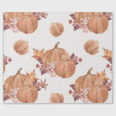 Autumn Pumpkin Pattern Geschenkpapier (Flach)