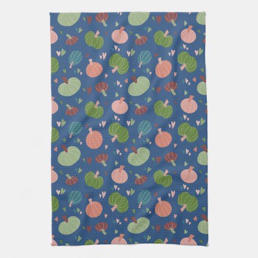 Autumn Pumpkin Pattern Geschirrtuch (Vertikal)