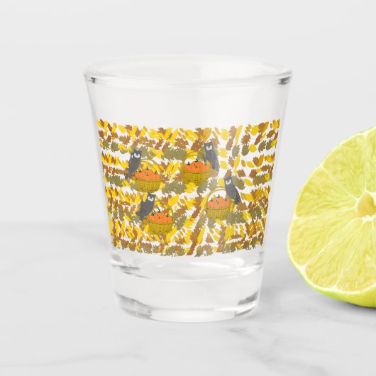 Autumn Pumpkin Pattern Shot Glass Party Favor Schnapsglas (Vorderseite)