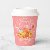 Autumn Pumpkin Peach Pappbecher (Rückseite)