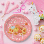 Autumn Pumpkin Peach Pappteller (Party)