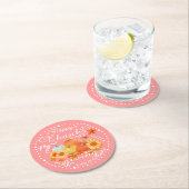 Autumn Pumpkin Peach Runder Pappuntersetzer (Vor Ort)