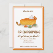 Autumn Pumpkin Pie Friendsgiving Erntedank Einladung (Vorderseite)