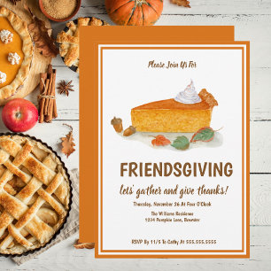 Autumn Pumpkin Pie Friendsgiving Erntedank Einladung