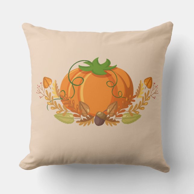 Autumn Pumpkin Pillow Kissen (Vorderseite)