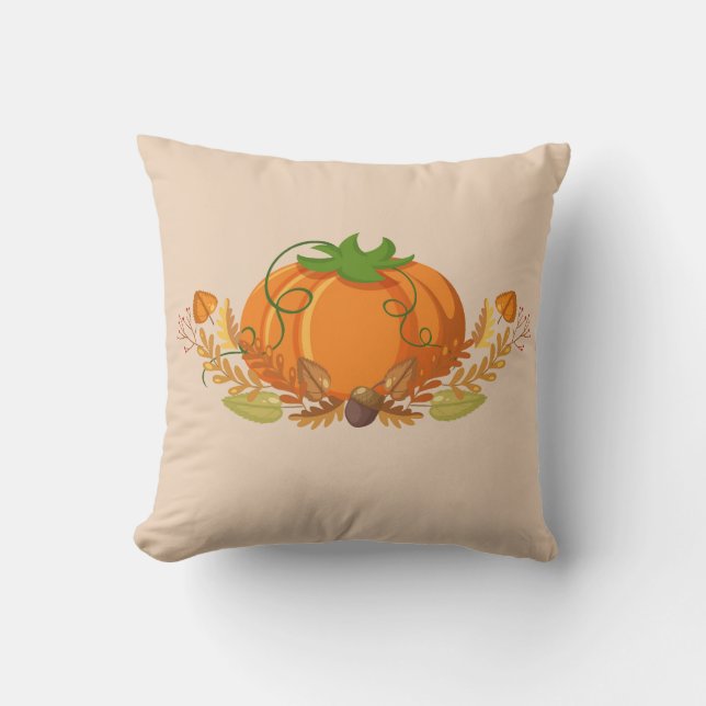 Autumn Pumpkin Pillow Kissen (Vorderseite)