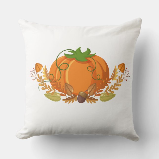 Autumn Pumpkin Pillow Kissen (Vorderseite)