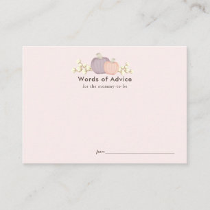 Autumn Pumpkin Pink Baby Shower Cards Begleitkarte