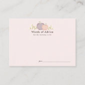 Autumn Pumpkin Pink Baby Shower Cards Begleitkarte (Vorderseite)