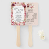 Autumn Pumpkin Pink Burgundy Wedding Program Fächer (Vorne und Hinten)
