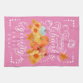 Autumn Pumpkin Pink Geschirrtuch (Horizontal)