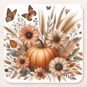 Autumn Pumpkin Rechteckiger Pappuntersetzer