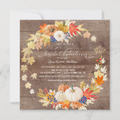 Autumn Pumpkin Rustic Brautparty Luncheon Einladung (Vorderseite)