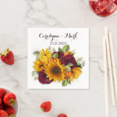 Autumn Pumpkin Rustic Wedding Napkins Serviette (Beispiel)