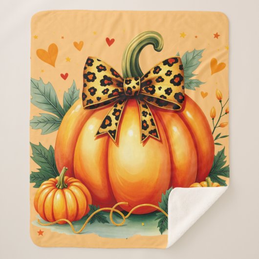 Autumn Pumpkin Sherpadecke (Vorderseite)