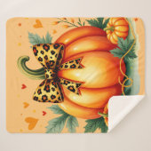 Autumn Pumpkin Sherpadecke (Vorderseite (Horizontal))