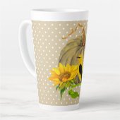 Autumn Pumpkin Sonnenblume und Finch Milchtasse (Linke Ecke)