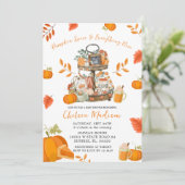 Autumn Pumpkin Spice Fall Baby Showdusche Einladung (Stehend Vorderseite)