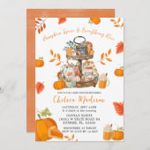 Autumn Pumpkin Spice Fall Baby Showdusche Einladung (Vorne/Hinten)