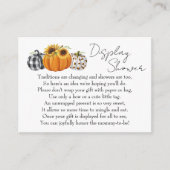 Autumn Pumpkin Sunflower Baby Display Dusche Begleitkarte (Vorderseite)
