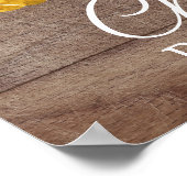 Autumn Pumpkin Sunflower Baby Dusche Begrüßungszei Poster (Ecke)