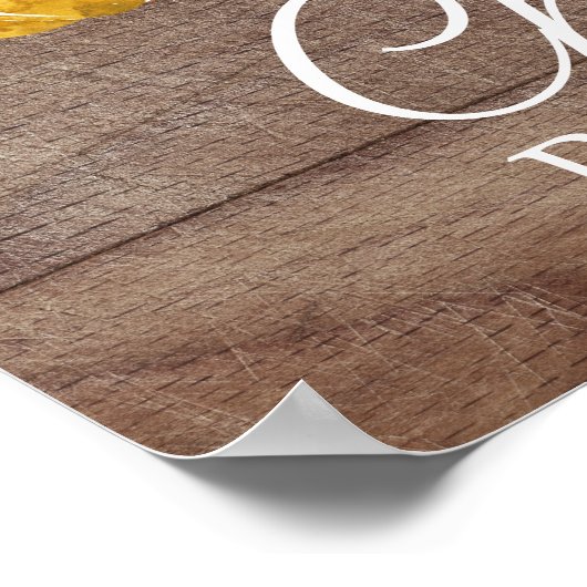 Autumn Pumpkin Sunflower Baby Dusche Begrüßungszei Poster (Ecke)