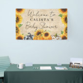 Autumn Pumpkin Sunflower Baby Dusche Willkommen Banner (Messeveranstaltung)