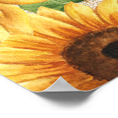 Autumn Pumpkin Sunflower Baby Dusche Willkommen Poster (Ecke)