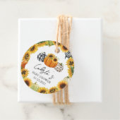 Autumn Pumpkin & Sunflower Babydusche Geschenkanhänger (Beispiel)