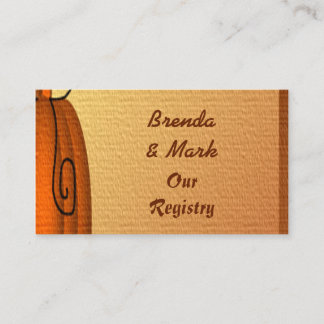 Autumn Pumpkin Textured Wedding Registrierungskart Begleitkarte