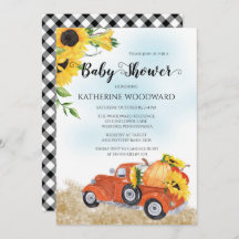Autumn Pumpkin Truck | Sonnenblumen Babydusche