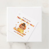 Autumn Pumpkin Turkey Erntedank Square Geschenkanhänger (Beispiel)