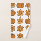 Autumn Pumpkin und Daisy Pattern Badhandtuch Set (Handtuch)