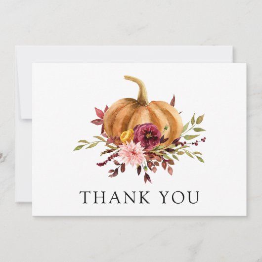 Autumn Pumpkin Vielen Dank Postcard Karte (Vorderseite)