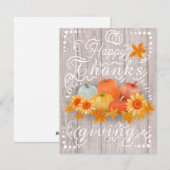 Autumn Pumpkin White Pine Feiertagskarte (Vorne/Hinten)