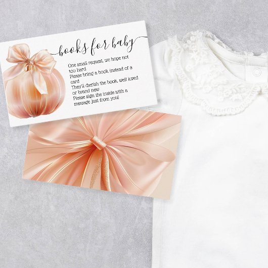 Autumn Pumpkin with Bow Books for Baby Water Begleitkarte