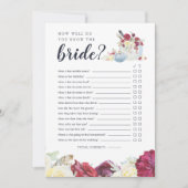 Autumn Pumpkin Zwei-Side-Brautparty-Game-Karte Einladung (Vorderseite)