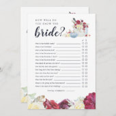 Autumn Pumpkin Zwei-Side-Brautparty-Game-Karte Einladung (Vorne/Hinten)