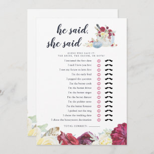 Autumn Pumpkin Zwei-Side-Brautparty-Game-Karte Einladung