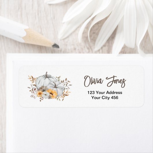 Autumn Pumpkins Address Labels (Insitu)