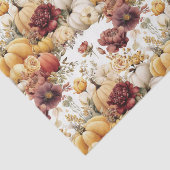 Autumn Pumpkins and Flowers Fall Pattern Decoupage Seidenpapier (Ausschnitt)