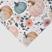 Autumn Pumpkins and Flowers Fall Pattern Decoupage Seidenpapier (Ausschnitt)