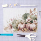 Autumn Pumpkins and Flowers Fall Pattern Decoupage Seidenpapier (Handwerk)